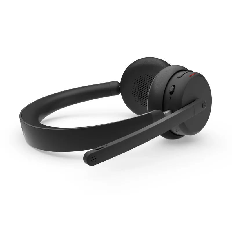 Lenovo 6550 belaidė ausinė su ausų lankeliu, skirta biurui / skambučių centrams, USB-C, Bluetooth, juoda