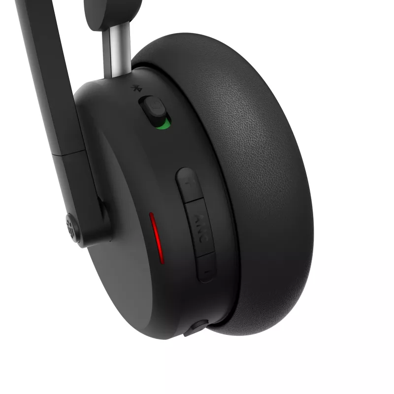 Lenovo 6550 belaidė ausinė su ausų lankeliu, skirta biurui / skambučių centrams, USB-C, Bluetooth, juoda