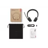 Lenovo 6550 belaidė ausinė su ausų lankeliu, skirta biurui / skambučių centrams, USB-C, Bluetooth, juoda