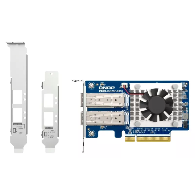 QNAP QXG-25G2SF-E810 tinklo plokštė, vidinė, šviesolaidė, 25000 Mbit/s