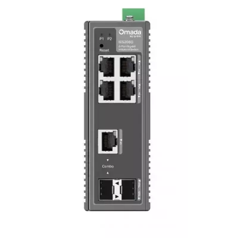 TP-Link Omada IES206G tinklo jungiklis Valdomas Gigabit Ethernet (10/100/1000) Juodas