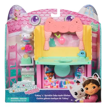 Žaislinė figūrėlė Gabby's Dollhouse Cakey's Sprinkle Cake-tastic Virtuvėlė, įvairiaspalvė