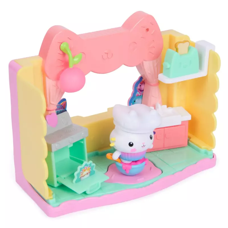 Žaislinė figūrėlė Gabby's Dollhouse Cakey's Sprinkle Cake-tastic Virtuvėlė, įvairiaspalvė