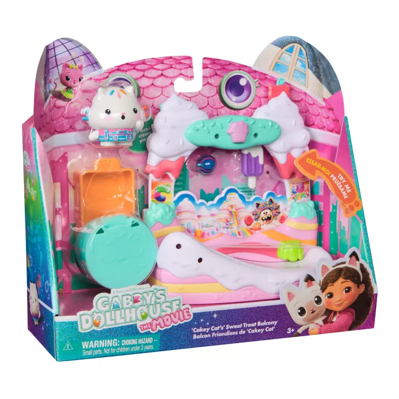 Veiksmo figūrėlė Gabby's Dollhouse Cakey Cat's Sweet Treat Balkonas Įvairiaspalvis