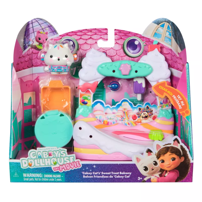 Veiksmo figūrėlė Gabby's Dollhouse Cakey Cat's Sweet Treat Balkonas Įvairiaspalvis