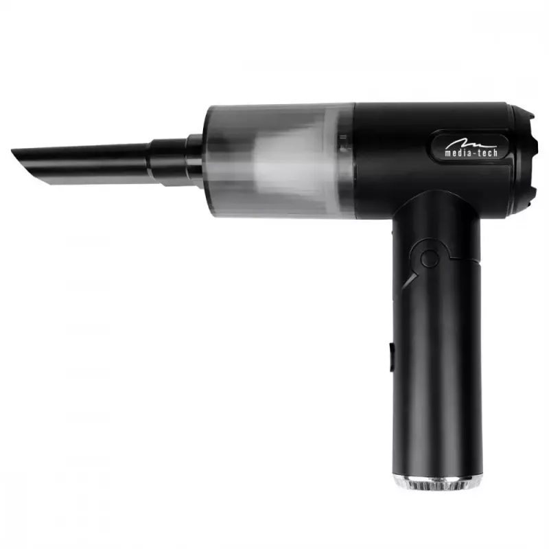 Mini pūstuvas MEDIA-TECH MT6538 2 IN 1 Jet Air Duster – belaidis nešiojamas valiklis, 2000 mAh, 65 W, 2500 l/min, 7000 Pa