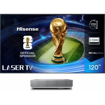 Hisense 120L5ND lazerinis projektorius itin trumpo atstumo 2700 ANSI liumenų DLP UHD 4K (3840x2160) juodas, sidabrinis 3D
