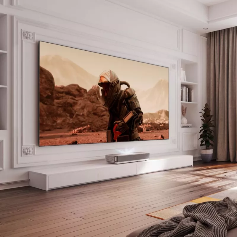 Hisense 120L5ND lazerinis projektorius itin trumpo atstumo 2700 ANSI liumenų DLP UHD 4K (3840x2160) juodas, sidabrinis 3D