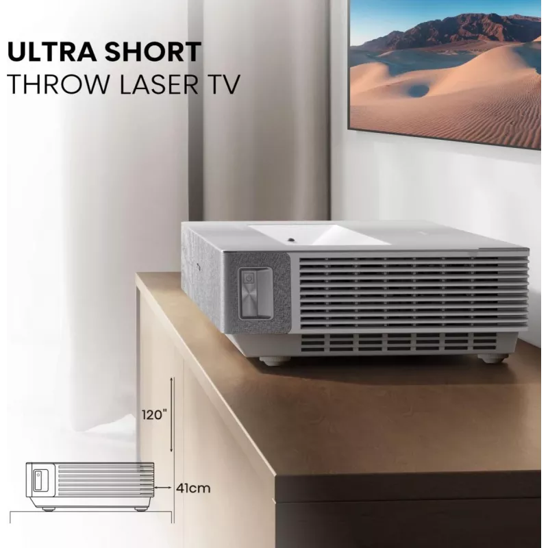 Hisense 120L5ND lazerinis projektorius itin trumpo atstumo 2700 ANSI liumenų DLP UHD 4K (3840x2160) juodas, sidabrinis 3D