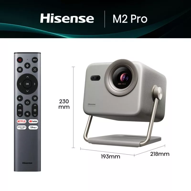 Projektorius Hisense M2 Pro UHD 4K (3840x2160) 3D Pilka