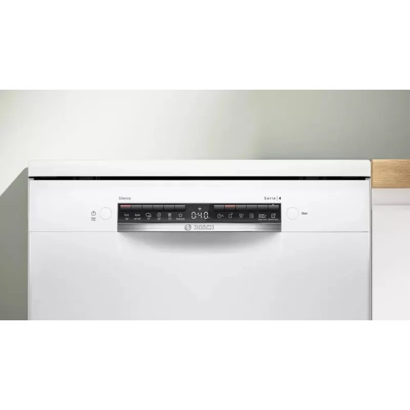 Indaplovė Bosch Serie 4 SMS4HVW14E laisvai pastatoma 60 cm – 14 komplektų, 46 dB, šilumokaičio džiovinimas