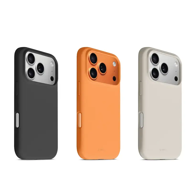 Crong Color Cover magnetinis dėklas su MagSafe, skirtas iPhone 17 Pro, juodos spalvos