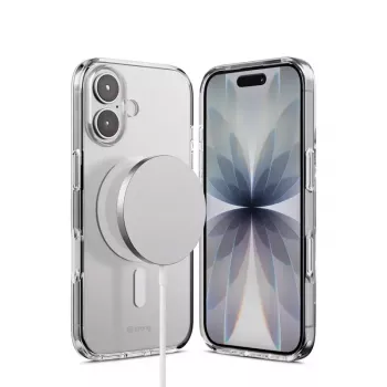 Crong Clear MAG Cover Case su MagSafe iPhone 17 permatomas CRGCLRMIP1763TRS