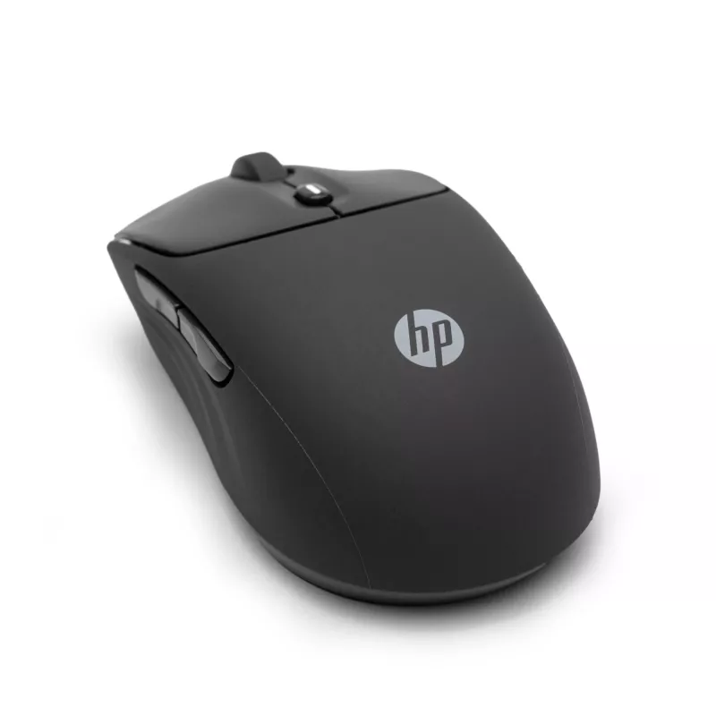 HP 400 Quiet Black belaidė pelė, ambidekstrinė, RF belaidis + Bluetooth, 6000 DPI, juoda