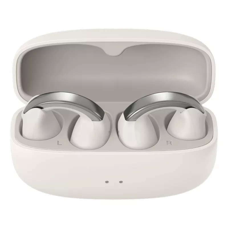 Ausinės JVC HA-NP1T belaidės TWS uždedamos ant ausies, pokalbiams/muzikai, USB Type-C, Bluetooth, sidabrinės, baltos