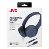 Ausinės JVC HA-S33UCAU laidinės binauralinės galvos lankas USB-C, 2 garsiakalbiai 2,97 cm, 20–20000 Hz, kabelis 1,2 m, mėlyna