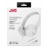 JVC HA-S33UC ausinės su mikrofonu, laidinės, USB-C, baltos