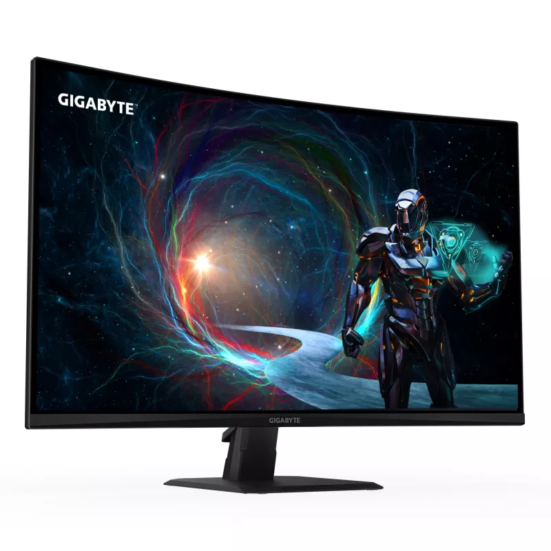 GIGABYTE GS32QCA 31,5 colio QHD lenktas žaidimų monitorius - 2560 x 1440, 180Hz, 1ms, 250 cd/m², FreeSync, HDR Ready, HDMI 2.0, Displayport 1.4