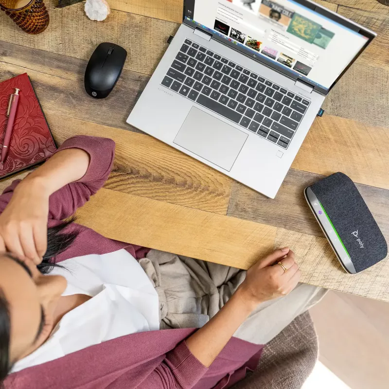 Garsiakalbis su mikrofonu Poly HP Poly Sync 20, Bluetooth, USB-C/A adapteris, Micro-USB, 20h baterija, juoda