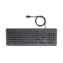 HP 150 Wired klaviatūra, pilno dydžio (100%), laidinė, USB, membraninė, QWERTY, juoda