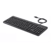 HP 150 Wired klaviatūra, pilno dydžio (100%), laidinė, USB, membraninė, QWERTY, juoda