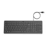 HP 150 Wired klaviatūra, pilno dydžio (100%), laidinė, USB, membraninė, QWERTY, juoda