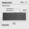 HP 150 Wired klaviatūra, pilno dydžio (100%), laidinė, USB, membraninė, QWERTY, juoda