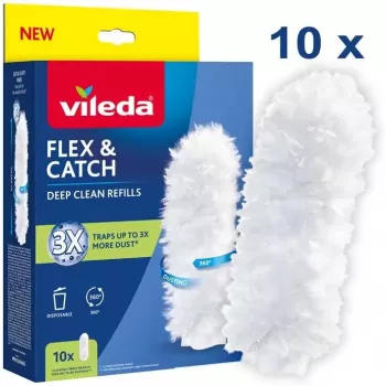 VILEDA Flex&Catch 177662 dulkių rinktuvo antdėklų rinkinys – 10 atsarginių įdėklų