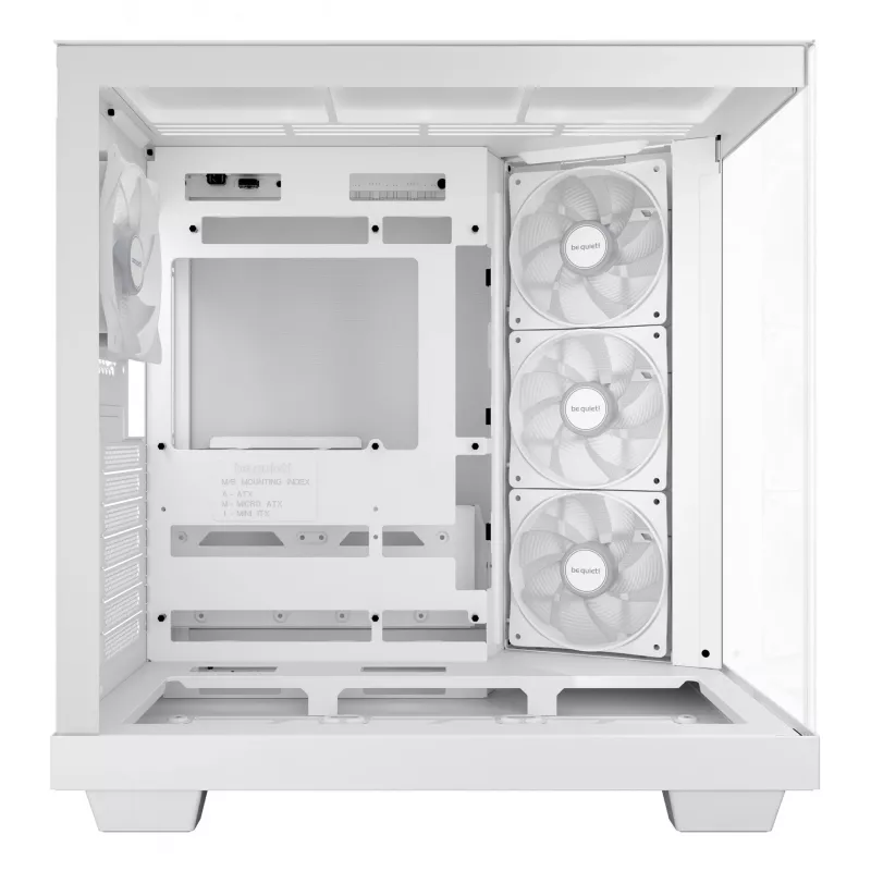 Korpusas be quiet Light Base 500 LX White Midi Tower ATX/PS2 PSU palaikymas 3x120 mm priekyje 1x120 mm gale palaiko 2.5/3.5 colio diskus 305×436×432 mm