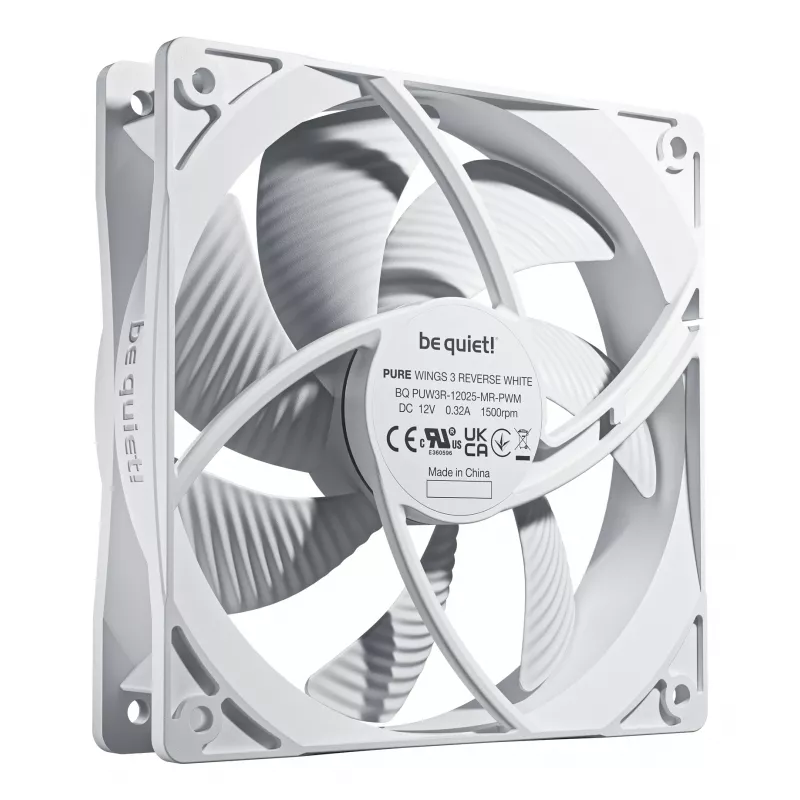 be quiet! Pure Wings 3 120mm PWM Reverse White Triple-Pack Kompiuterio korpuso ventiliatorius 12 cm 3 vnt.