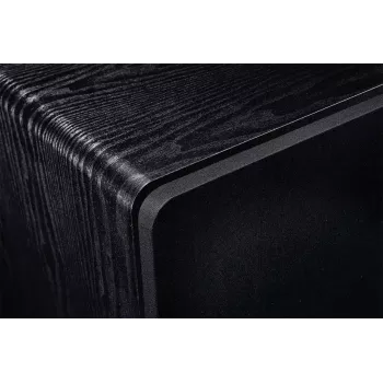 Aktyvus žemųjų dažnių garsiakalbis Magnat Alpha RS12 — 12 colių garsiakalbis, 120 W RMS, 20–200 Hz, D klasė, juodas