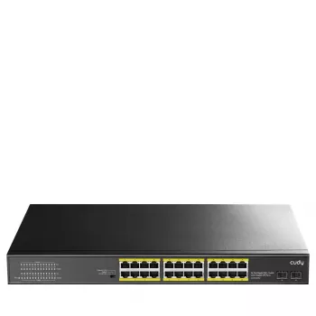 CUDY GS1028PS2 24 prievadų Gigabit PoE+ jungiklis su 2 SFP prievadais