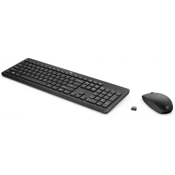 HP 230 belaidė klaviatūra ir pelė, pilno dydžio, RF belaidis ryšys, membraninė, juoda