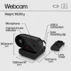 HP 320 FHD Webcam – internetinė kamera, 1920 x 1080 pikselių, Full HD, 30 kadrų/s, USB, juoda