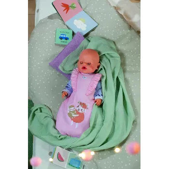 Lėlės miegmaišis ZAPF BABY born Sleeping Bag Flower, audinys, sulankstomas, nuo 3 m.