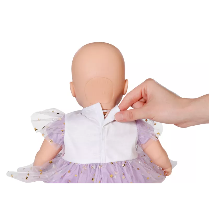 Suknelė lėlei ZAPF BABY born Lilac Tutu Dress 43 cm, violetinė, su tiuliu ir auksinėmis žvaigždutėmis