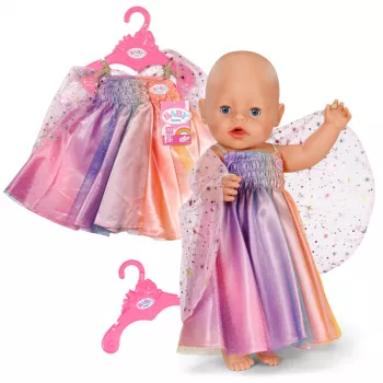 Suknelė lėlei ZAPF BABY born Rainbow Nightdress 43 cm, tekstilė, įvairiaspalvė