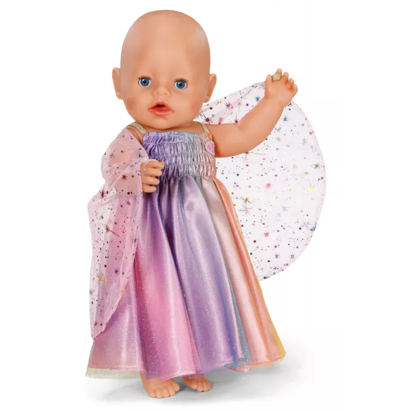 Suknelė lėlei ZAPF BABY born Rainbow Nightdress 43 cm, tekstilė, įvairiaspalvė