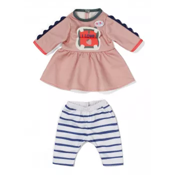 Suknelė lėlei ZAPF BABY born Dress Jungle 36 cm, įvairiaspalvė, sulankstoma, nuo 1 metų