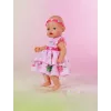 Suknelė lėlei ZAPF BABY born su segtukais ir galvos juostele, 43 cm, įvairiaspalvė