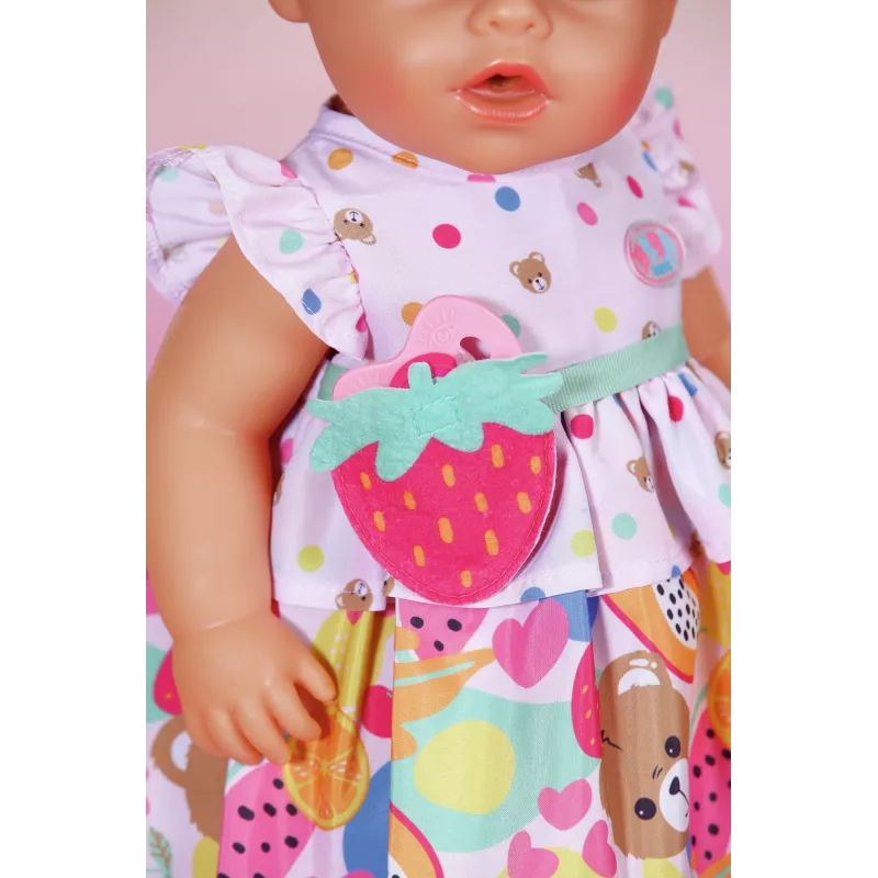 Lėlės suknelė ZAPF BABY born Dress Fruit 43 cm, įvairiaspalvė, sulankstoma, nuo 3 m.