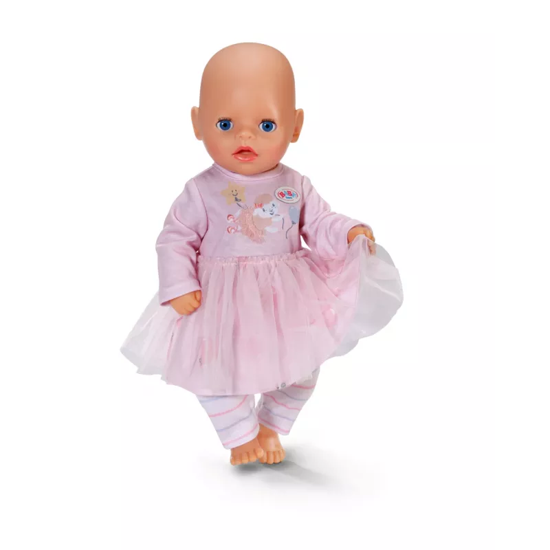 Drabužių komplektas lėlei ZAPF BABY born Rose 36 cm, įvairiaspalvis, sulankstomas, nuo 1 m.