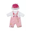 ZAPF BABY born drabužėlių rinkinys su kepuraite 43 cm lėlėms, įvairiaspalvis, sulankstomas, nuo 3 metų