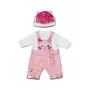 ZAPF BABY born drabužėlių rinkinys su kepuraite 43 cm lėlėms, įvairiaspalvis, sulankstomas, nuo 3 metų