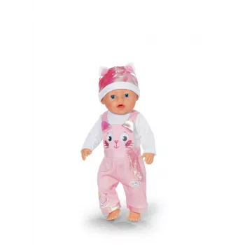 ZAPF BABY born drabužėlių rinkinys su kepuraite 43 cm lėlėms, įvairiaspalvis, sulankstomas, nuo 3 metų