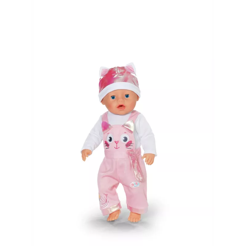 ZAPF BABY born drabužėlių rinkinys su kepuraite 43 cm lėlėms, įvairiaspalvis, sulankstomas, nuo 3 metų
