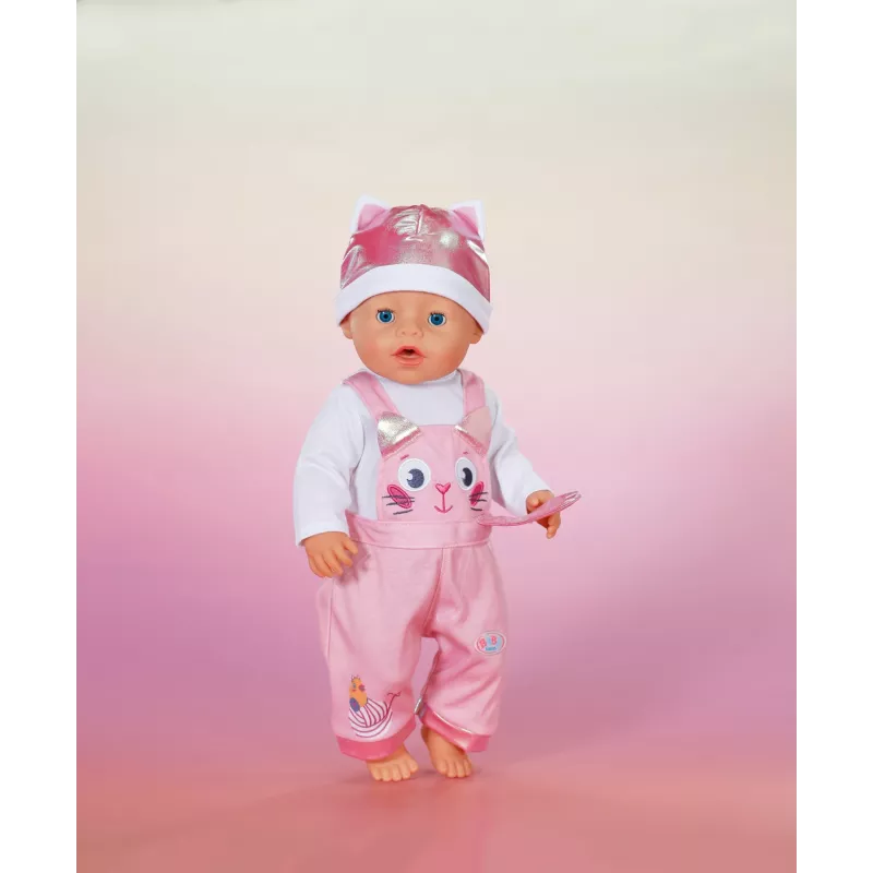 ZAPF BABY born drabužėlių rinkinys su kepuraite 43 cm lėlėms, įvairiaspalvis, sulankstomas, nuo 3 metų