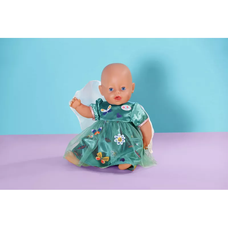 Suknelė lėlei ZAPF BABY born Fėjos suknelė su sparneliais 43 cm lėlėms, įvairiaspalvė, sulankstoma, nuo 3 metų