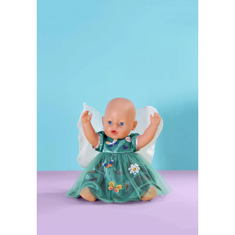 Suknelė lėlei ZAPF BABY born Fėjos suknelė su sparneliais 43 cm lėlėms, įvairiaspalvė, sulankstoma, nuo 3 metų