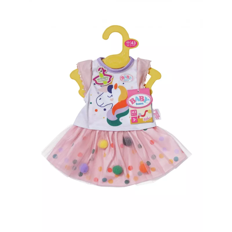 BABY born Tutu suknelė Vienaragis 43cm lėlės drabužis